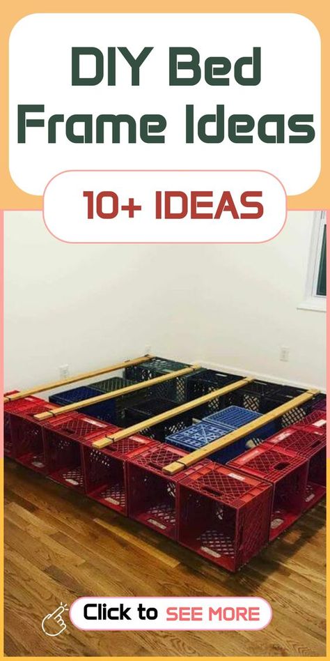 Elevate your bedroom with these unique DIY bed frame ideas that will bring creativity and personality to your sleeping space. Whether you enjoy repurposing old pallets and crates or creating a one-of-a-kind canopy or floating platform bed, these projects are perfect for DIY enthusiasts looking to add a personal touch to their room. Transform your bedroom into a haven of creativity with these fun and easy-to-make bed frame ideas that will make your space truly special. Metal Bed Frame Without Box Spring, Diy Floating Bed With Storage, Diy Foldable Bed Frame, Inexpensive Bed Frame, Raise A Bed Frame, Diy Easy Bed Frame, Diy Vintage Bed Frame, Book Shelf Bed Frame, Full Size Platform Bed Diy