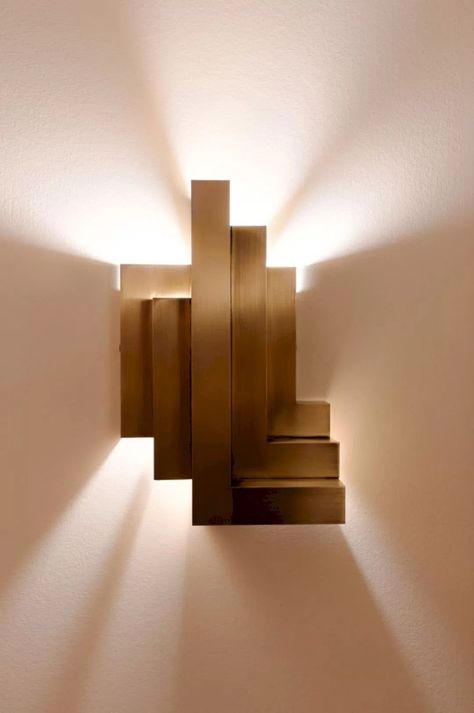 Wall Lighting Design Modern, Wood Lighting Design, Wood Wall Light, Diy Industrial Lighting, Luxury Lighting Design, Wood Wall Lamps, Interior Wall Lights, Contemporary Wall Lights, Good Lighting