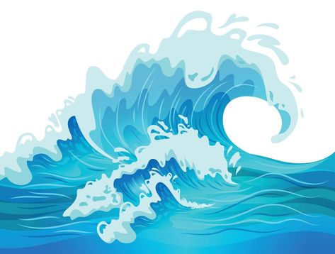 Ocean Wave Illustration Ocean Illustration Waves, Waves Illustration, 555 Wallpaper, Underwater Cartoon, Ocean Clipart, Ocean Illustration, Ocean Backgrounds, Wave Illustration, Waves Vector