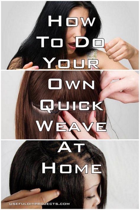 Quick weaves are appealing to all women, regardless of age or occupation, especially amid the pandemic. It’s easy enough to install on your own. It’s a weaving method where hair extension wefts are glued directly to a protective weave cap placed on your head before bonding.3 Full Head Weave, Quick Weaves, Diy Hair Extensions, Sew In Extensions, Straight Weave, Weft Hair Extensions, Quick Weave, Hair Tutorials, Own It