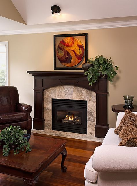 FIREPLACE MANTEL DESIGNS Electric Fireplace With Mantel, Fireplace Mantel Designs, Fireplace Redo, Wood Mantel, Mantel Design, Family Room Fireplace, Fireplace Mantel Decor, Fireplace Remodel, Wood Fireplace