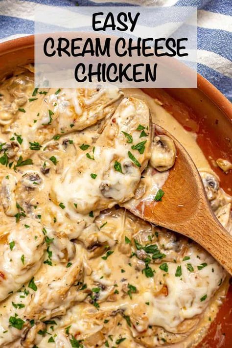 Easy Cream Cheese Chicken, Chicken Recipes With Cream Cheese, Food On The Table, Cheese Chicken, Easy Cream, Cream Cheese Chicken, Recipes Simple, Cream Cheese Recipes, Best Chicken Recipes