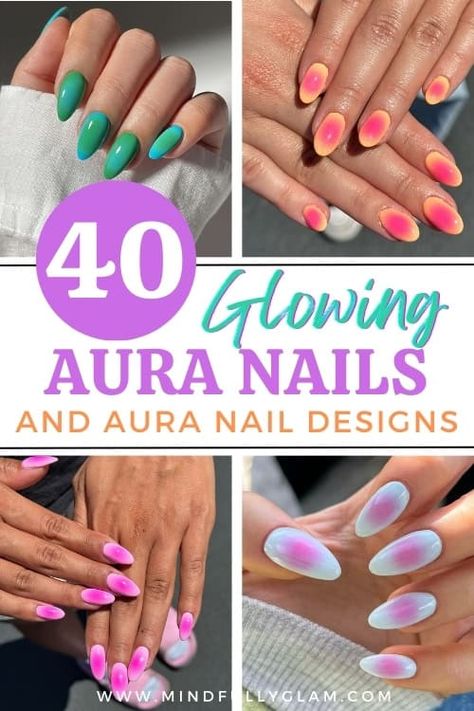 aura nails Bright Aura Nails, Neon Aura Nails, Aura Nail Designs, Aurora Nails Design, Summer Aura Nails, Short Aura Nails, Aura Nails, Aura Nails Acrylic, Nail Color Combinations