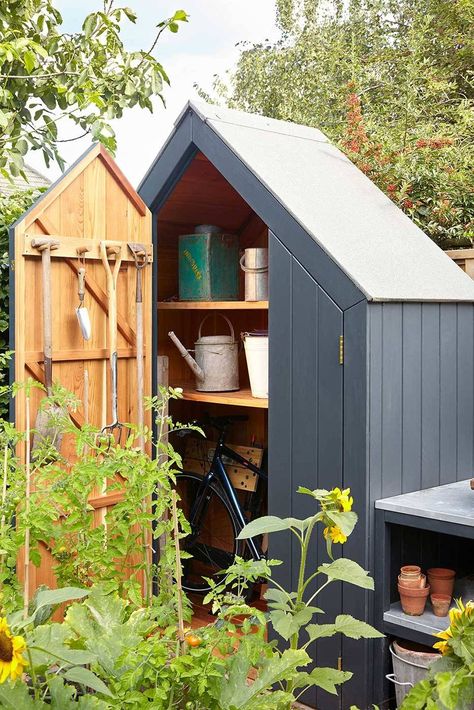 Everything You Need to Know About Choosing a Garden Shed and Having it Installed | Houzz UK Rustic Shed, Small Garden Shed, Small Sheds, Wooden Sheds, Outdoor Sheds, Bike Shed, Garden Sheds, Garden Tool, Shed Design