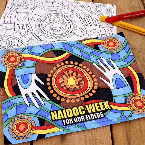 Celebrate NAIDOC Week with this beautifully designed poster by Kerri-Ann Taggart. Kez is an Indigenous digital artist from the Hunter Valley NSW (Wonnarua land). Her design is based on the 2023 NAIDOC Week theme ‘For Our Elders’. Naidoc Week, Hunter Valley, The Hunter, Digital Artist, Design, Art