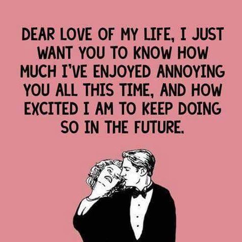 Dear Love Of My Life Husband Meme, Funny Love Quotes, I Love You Funny, Love You Funny, Anniversary Quotes Funny, Love You Meme, Memes For Him, Husband Humor, Husband Quotes