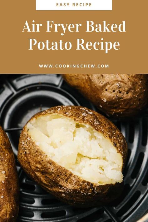 Air Fryer Oven Baked Potato, Bakes Potatoes In Air Fryer, Air Dry Baked Potato, Air Fryer Baked Potato For One, Air Fry Bake Potatoes, Baked Potato Instant Pot Air Fryer, How To Airfry Baked Potatoes, Bake Potato In Air Fryer, Baked Potatoes In An Air Fryer