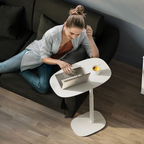 Office | BDI Furniture Small Office Furniture, Side Table Height, Leather Reclining Sectional, Laptop Desk Stand, Furniture Dimensions, Office Furniture Design, Laptop Table, Portable Table, Adjustable Table