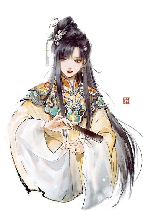 Hanfu Art, Chinese Folk Art, Chinese Aesthetic, Chinese Art Girl, China Art, Ancient China, Illustration Character Design, Character Portraits, Ancient Art