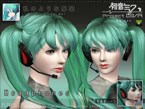 Now your Simmies can finally dress up as their favourite Vocaloid, namely : Hatsune Miku!  Found in TSR Category 'Sims 3 Glasses' Anime Long Hair, Vocaloid Cosplay, Sims 4 Anime, Miku Cosplay, Project Diva, Sims 4 Cc Skin, Boys Long Hairstyles, Sims Community, Sims Mods