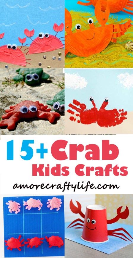 crab kid crafts - ocean kid crafts - crafts for kids - kid craft -#kidscraft #preschool #craftsforkids amorecraftylife.com Ocean Kids Crafts, Scuba Vbs, Crab Crafts, Summer Kid, Beach Themed Crafts, Fun At The Beach, Bug Crafts, Vbs 2024, Ocean Kids