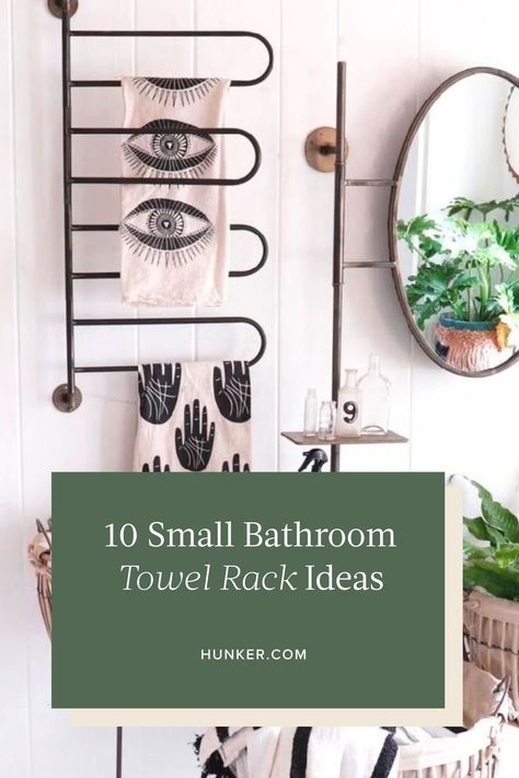 Bathroom Towel Bar Ideas, Shelving Ideas Bathroom, Towel Rack For Small Bathroom, Bathroom Shelf Decor Ideas, Bathroom Towel Hanging Ideas, Bathroom Shelving Ideas, Bathroom Towel Rack Ideas, Towel Hanging Ideas, Bathroom Towels Display