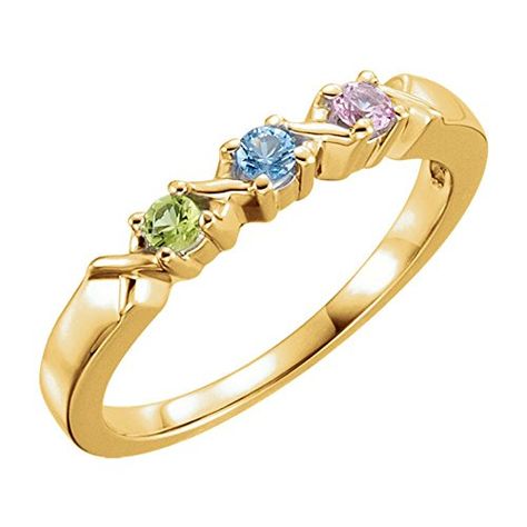 Family Mothers Ring 3 4 or 5 Birthstones Swarovski zirconia 10k White or Yellow or Rose Gold *** Want to know more, click on the image. (This is an affiliate link) #rings Rose Gold Top, Ring Upgrade, Mother's Ring, Family Ring, Mothers Ring, Family Rings, 3 Stone Rings, Mother Rings, Ring Mountings