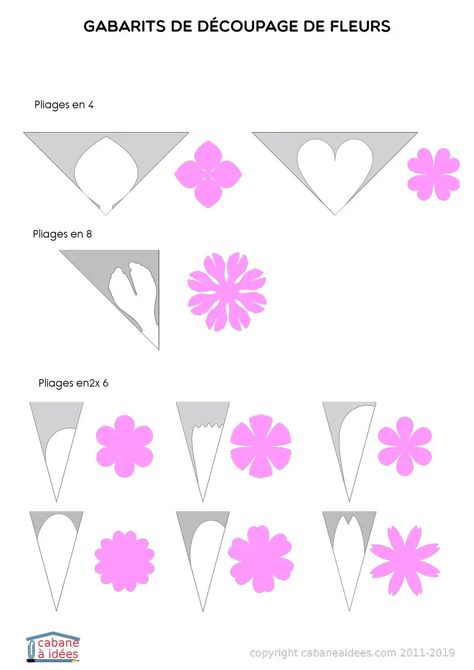 Kirigami Flowers, Paper Projects Diy, Diy Fleur, Paper Flower Garlands, Paper Flower Wreaths, Paper Flower Patterns, Fleurs Diy, Easy Paper Flowers, Easy Paper Crafts Diy