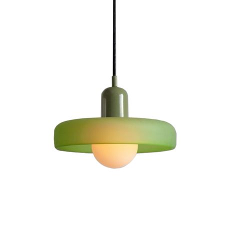 Retro Green Glass Pendant Light - Mid Century Single Large Ceiling Hanging Light with Farmhouse Charm - Nordic Modern Chandelier for Kitchen Island, Bedroom, Dining Room, Cafe, and Bar ( Color : Green Cafe And Bar, Chandelier For Kitchen, Island Bedroom, Retro Pendant Lights, Hanging Ceiling Lights, Ceiling Hanging, Nordic Modern, Farmhouse Charm, Hanging Light