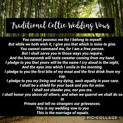 Traditional Celtic Wedding Vows Celtic Wedding Ideas Irish, Simple Handfasting Ceremony, Traditional Scottish Wedding Vows, Celtic Inspired Wedding, Nature Inspired Wedding Vows, Celtic Handfasting Vows, Traditional Celtic Wedding Vows, Celtic Vows Wedding, Nordic Wedding Vows