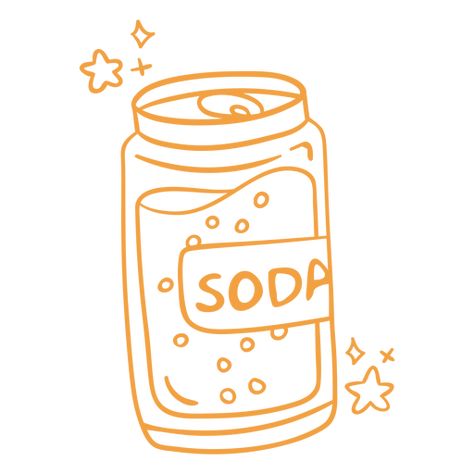 Soda can doodle PNG Design Soda Can Drawing Pop Art, Cute Soda Can Drawing, Soda Can Tattoo, Soda Can Illustration, Soda Can Drawing, Soda Drawing, Soda Illustration, Sticker Reference, Soda Sticker