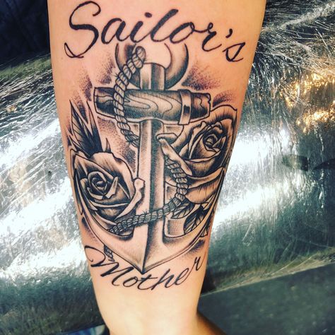 Sailor mom tattoo Sailor Mom Tattoo, Navy Mom Tattoo My Son, Navy Sister Tattoo, Navy Mom Tattoo Ideas, Navy Tattoo For Women, Tattoo Room, Nautical Tattoos, Tattoos For Dad Memorial, Navy Tattoos