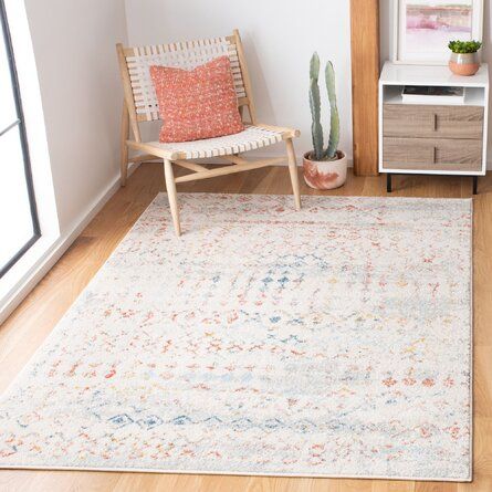 Eclectic Area Rug, Chic Area Rug, Moroccan Boho, Southwestern Area Rugs, Southwestern Rug, Pink Area Rug, Ivory Rug, Pink Rug, Modern Colors