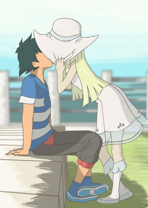 Implied Kiss | Pokémon Sun and Moon | Know Your Meme Pokemon Ash X Lillie, Ash X Lillie, Deviantart Pokemon, Pokemon Lugia, Pokémon Heroes, Pokemon Firered, Pokemon Moon, Pokemon Ash, Pokemon Alola