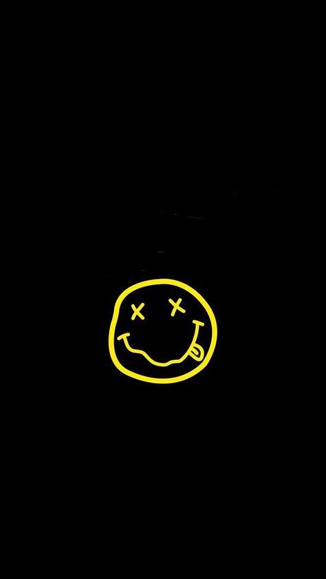 Nirvana Logo Wallpaper, Nirvana Wallpaper, Pantera Band, Nirvana Logo, Smiley Logo, Nirvana Smiley Face, Simplistic Wallpaper, Smile Wallpaper, Rock Band Posters