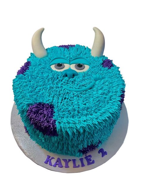 Monster Ink Cake, Monster Inc Cake Ideas, Monsters Inc Birthday Cake, Monster Inc Cake, Monster University Cakes, Sully Cake, Minecraft Birthday Card, Monsters Inc Cake, Monster Inc Cakes