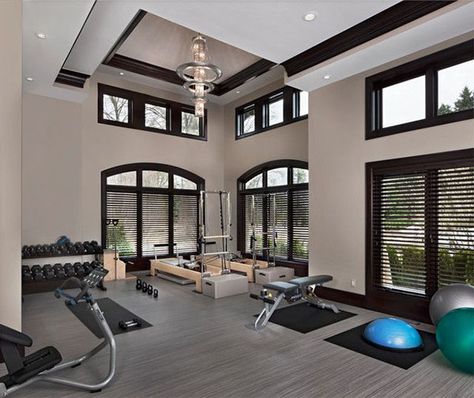 Fitness Room Design, Small Home Gym Design, Home Gym Design Ideas, Gym Room Ideas, Gym Design Ideas, Luxury Home Gym, Dream Home Gym, House Gym, Home Gym Setup