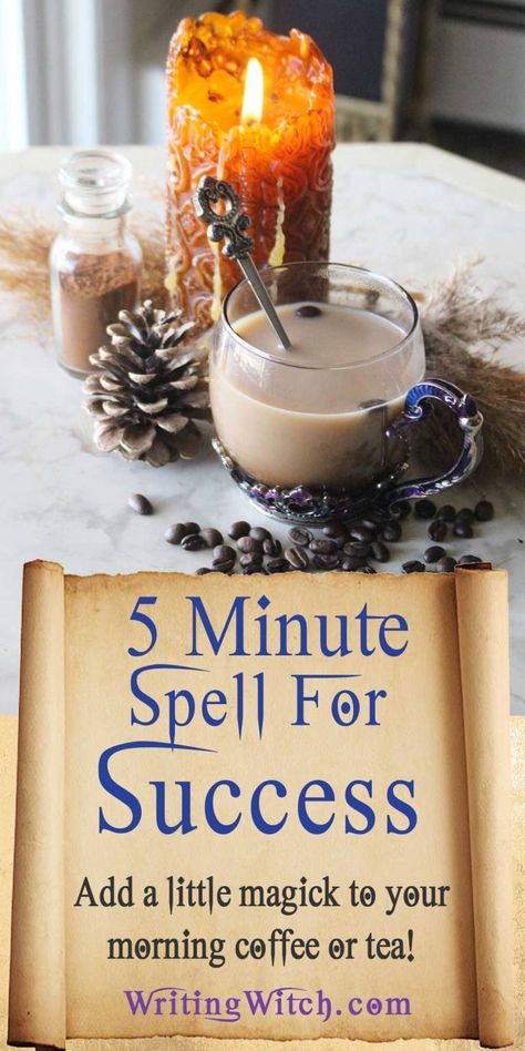 Spells For Success, Spell For Success, Coffee Spell, Spiritual Creativity, Success Spell, Witchy Spells, Witch Recipes, Coffee Magic, Diy Witch