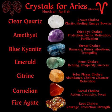 My top 7 Crystals for Aries! Crystals For Aries Zodiac Signs, Crystal For Aries, Aries Stones And Crystals, Aries Crystals Stones, Aries Gemstones, Aries Stones, Crystals For Aries, Aries Crystals, Zodiac Gemstones