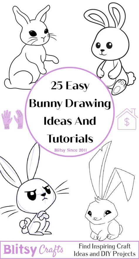 25 Easy Bunny Drawing Ideas - How to Draw a Bunny Pictures Of Bunnies To Draw, How To Draw A Bunny For Kids, Cute Bunny Pictures Cartoon, How To Draw Easter Bunny Step By Step, Easy Bunny Drawing Simple, How To Draw A Bunny Easy, How To Draw Bunny Ears, Bunny Eyes Drawing, Draw Bunny Easy