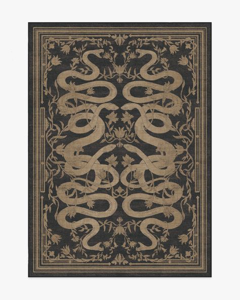 Martyn Lawrence Bullard Sumaya Soft Black Rug | Ruggable Black Runner Rug, Martyn Lawrence Bullard, Ruggable Rug, 4x6 Area Rugs, Decorative Borders, Floral Elements, Rug Stain, Black Area Rugs, 8x10 Area Rugs