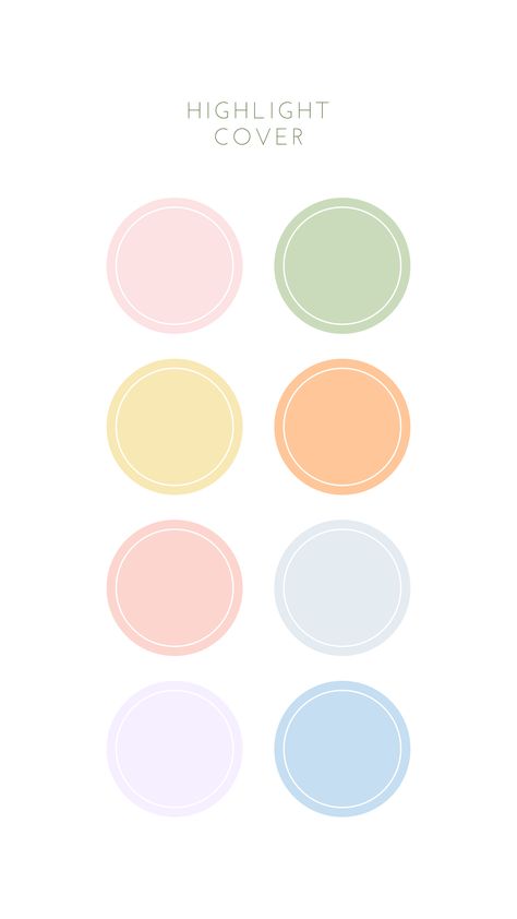 Pastel Colors Highlight Covers Instagram, Instagram Cover Highlights Icons Pastel, Pastel Ig Highlight Cover, Cute Cover Highlight Instagram, Cute Highlights For Instagram Stories, Highlight Covers Instagram Colorful, Cover Highlight Instagram Cute, Ig Cover Highlights Pastel, Color Icons Aesthetic