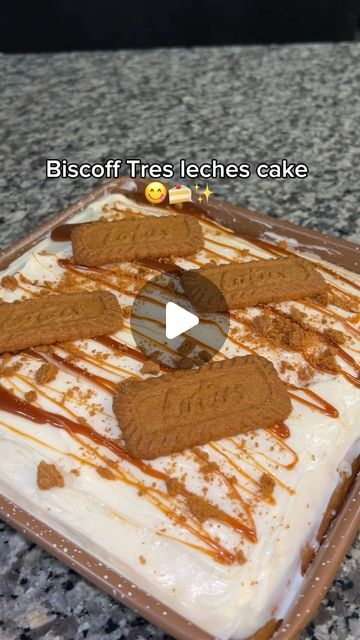 Kathy👩🏻‍🍳🦋 on Instagram: "So yummy 😋🍰 Biscoff tres leches cake recipe  . . . . #postres #recetas #tresleches #foodie" Biscoff Tres Leches Cake, Biscoff Tres Leches, Biscoff Cake, Tres Leches Cake Recipe, Leches Cake, Eating Good, Tres Leches Cake, Tres Leches, So Yummy