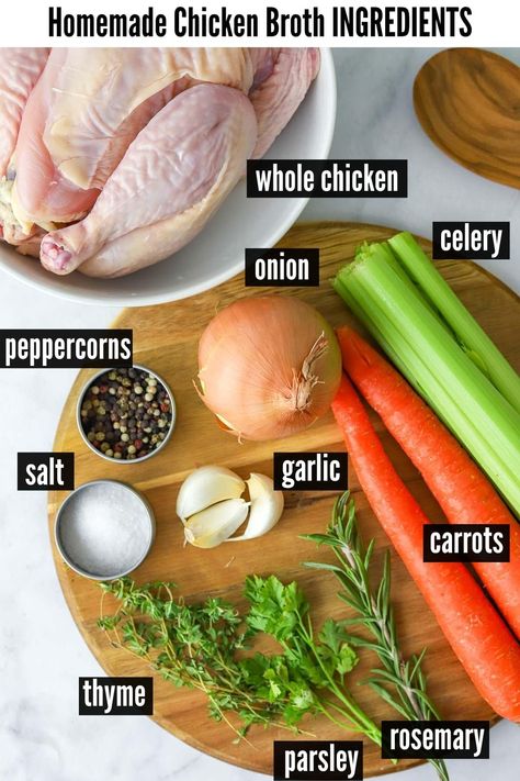 Rotisserie Chicken Broth Recipes, How To Make Clear Chicken Broth, Homemade Chicken Broth Crockpot, Chicken Broth From Scratch, Homemade Chicken Broth From Whole Chicken, Easy Chicken Bone Broth Recipe, Homemade Chicken Stock Recipe, Canning Homemade Chicken Broth, How To Make Your Own Chicken Broth