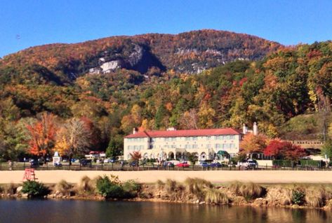 Most People Have No Idea This Gorgeous North Carolina Hotel Is Actually Haunted Lake Lure North Carolina, Lake Lure, Haunted Hotel, Biltmore Estate, Mountain Town, Dirty Dancing, Haunted Places, Oh The Places Youll Go, Vacation Destinations