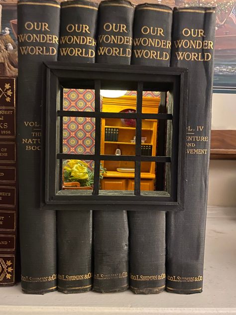 Fairy Dollhouse, Unexpected Beauty, Bookshelf Art, Book House, Art Miniature, Wooden Armchair, House Book, Book Nook, Unique Book