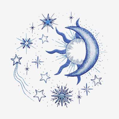 Embroidery Patterns, Embroidery, Constellation Embroidery, Free Embroidery Patterns, Free Embroidery, Embroidery Pattern, Crescent, The Moon, Moon