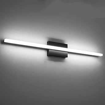 Combuh LED Bathroom Vanity Light Bar 36 Inch 20W Black IP44 Over Mirror Lighting Fixture Wall Sconce Indoor Modern Cool White 6000K Over Mirror Lighting, Bathroom Vanity Light Bar, Led Bathroom Vanity Lights, Mirror Lighting, Vanity Light Bar, Bathroom Vanity Light, Led Bathroom, Ceiling Fan In Kitchen, Bath Fixtures