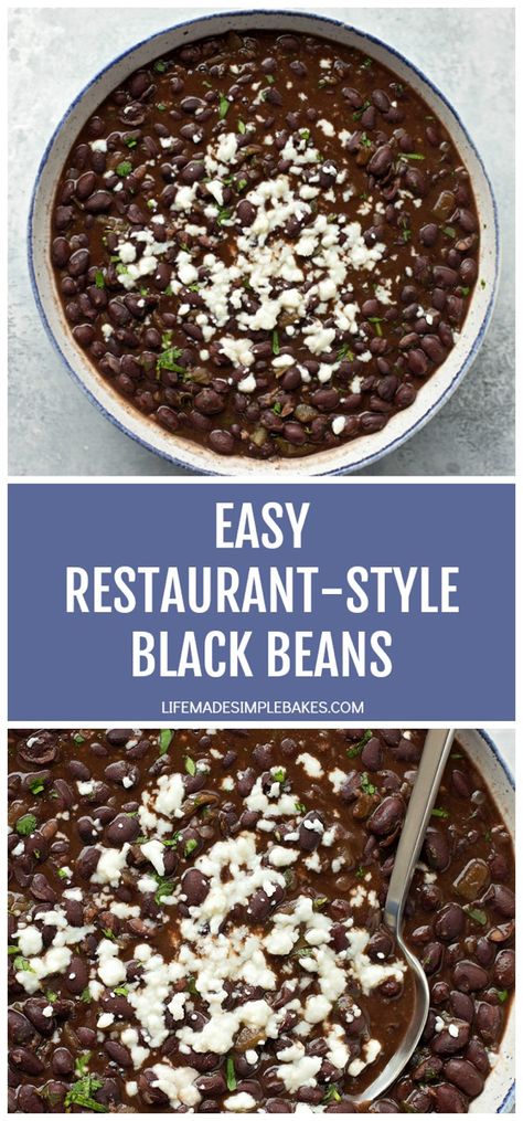 Grilled Quesadilla, Mexican Entrees, Mexican Black Beans, Life Made Simple, Black Bean Recipes, Mexican Dinner, Beans Recipe, Perfect Side Dish, Bean Recipes