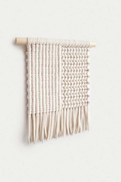 Small macrame wall hanging, cozy home decor by WAVES'N'ME Minimalist Macrame, Beige Palette, Small Macrame Wall Hanging, Simple Macrame, Makramee Diy, Small Macrame, Macrame Wall Hanging Patterns, Cozy Home Decor, Macrame Wall Art