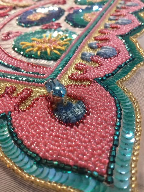 Haute Couture Embroidery, Tambour Beading, Embroidery With Beads, Advanced Embroidery, Tambour Embroidery, Bastille Day, Couture Embroidery, Bead Embroidery Patterns, Tiny Treasures