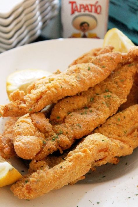 Southern Fish Fry-Creole Contessa Southern Fish Fry Recipe, Southern Fish Fry, Fried Catfish Recipes, Catfish Recipes, Fried Catfish, Battered Fish, Fried Fish Recipes, Easy Fish Recipes, Creole Recipes