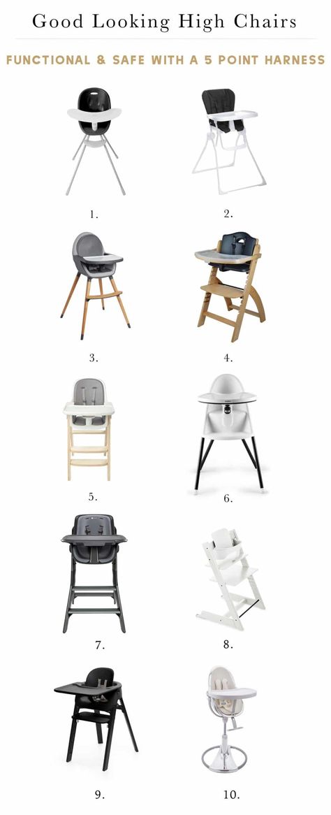 10 Really Good Looking High Chairs that are also Safe and Functional (and convertible!) - Chris Loves Julia High Chairs, Cute High Chair, Baby High Chairs, Best High Chair, Ikea High Chair Makeover, Table Converts To A Baby High Chair, Adjustable High Chair, Best High Chairs For Babies, Bugaboo High Chair