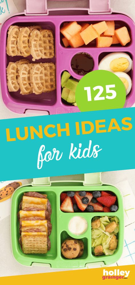 Get the jump on the “school lunch” routine with 125+ FREE easy-to-pack lunchbox ideas. Lunch Ideas For Birthday Party, Boxed Lunch Ideas, Ideas For Birthday Party, Easy Lunches For Kids, Kids Lunch Box Meals, Kindergarten Lunch, Lunchbox Recipes, Kids Packed Lunch, Packing Lunch