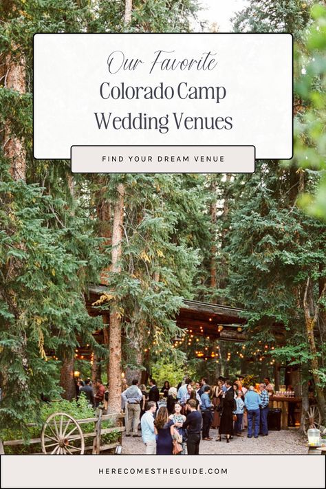 Transform your Colorado wedding into a magical camp-inspired adventure with these stunning venues that let you spend the night under the stars. From national forests to rocky mountains and crystal clear alpine lakes, create unforgettable memories with your loved ones. Explore your dream venue now on Here Comes The Guide! Colorado Small Wedding Venues, Colorado Outdoor Wedding Venues, Weddings In Colorado, Colorado Ranch Wedding, Fall Lake Wedding, Rocky Mountain Wedding Colorado, Spring Mountain Wedding, Fall Colorado Wedding, Colorado Summer Wedding