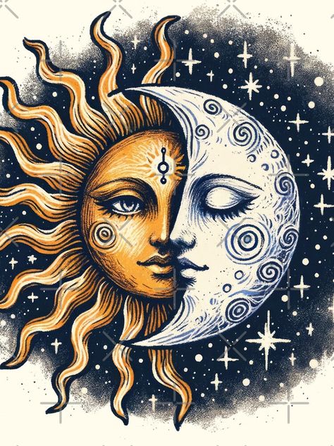 "Vintage Sun and Moon Solar Eclipse" iPhone Case for Sale by Conhuir Sun Moon Pictures, Love Of Sun And Moon, Vintage Sun And Moon Art, Sun And Moon Art Aesthetic, Moon And Sun Background, Sun And Moon Drawing Easy, Sun And Moon Drawing Aesthetic, Moon Sun Painting, Sun And Moon Canvas Painting