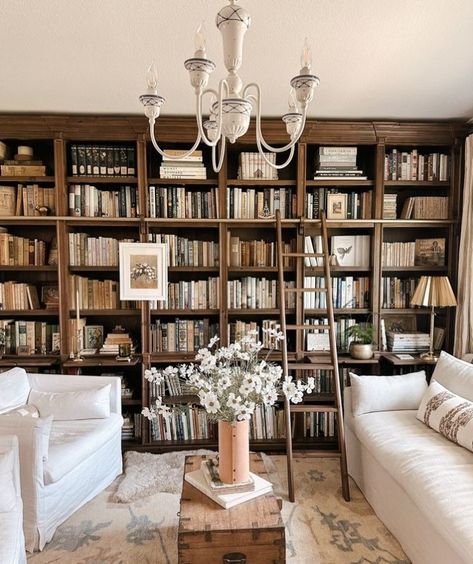 Cozy Home Library Ideas, At Home Library, Home Library Ideas, Dream Home Library, Cozy Reading Chair, Cozy Home Library, Cozy Window Seat, Home Library Rooms, Cozy Library