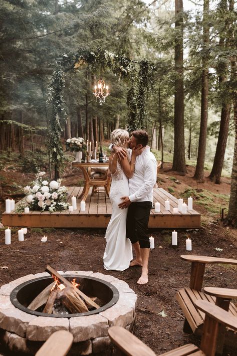 Forest Elopement Decor, Adirondack Wedding Decor, Cottage Elopement, Muskoka Elopement, Lake Muskoka, Adirondack Wedding, Muskoka Wedding, Muskoka Cottage, Wedding Forest