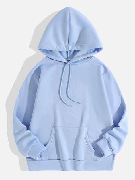 Baby Blue Casual Long Sleeve Polyester Plain Pullovers Slight Stretch Fall/Winter Women Sweatshirts Drop Shoulder Hoodie, Thermal Hoodie, Womens Thermal, Rose Bonbon, Winter Hoodies, Formal Dresses For Women, Drawstring Hoodie, Inspiration Mode, Womens Clothing Sizes