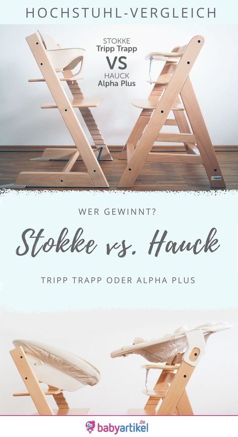 Stokke Tripp Trapp vs. Hauck Alpha Plus – Der ultimative Hochstuhl Vergleich! Welcher ist der bessere Hochstuhl? Seitdem es nun auch ein Newborn Set für den Alpha Plus gibt, sind die beiden Babyhochstühle fast 1:1 vergleichbar. In diesem Vergleich erklären wir Dir die “kleinen aber feinen” Unterschiede. Best High Chairs, Stokke Tripp Trapp, Tripp Trapp, Baby Zimmer, Pumping Moms, Baby Sleep Problems, Baby High Chair, Baby Co, Newborn Sets